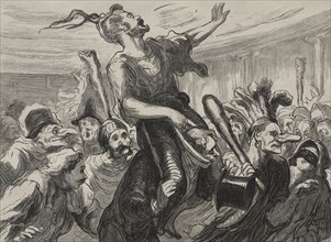 Bal de l'opéra:  vivent les flambards. Honoré Daumier (French, 1808-1879). Wood engraving
