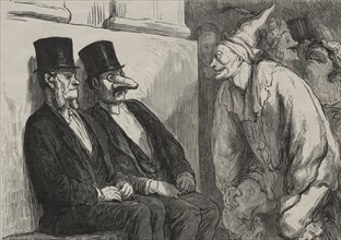 Au bal de l'opéra:  tu t'amuse trop. Honoré Daumier (French, 1808-1879). Wood engraving