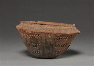 Jar, before 1550. Colombia, 15th-16th century. Red ware with incised patterns; overall: 7.5 x 14 cm