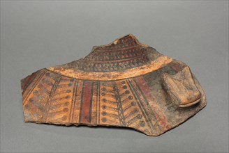 Fragment, 1400-1532 AD. Peru, Inka, 1400-1532 AD. Pottery; overall: 5.5 x 21.6 cm (2 3/16 x 8 1/2