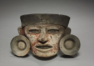 Mask, 1-550. Central Mexico, Teotihuacán, Classic Period. Ceramic, slip; overall: 11 x 18.1 x 5.7