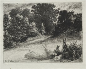 Combe Bottom. Francis Seymour Haden (British, 1818-1910). Etching and drypoint