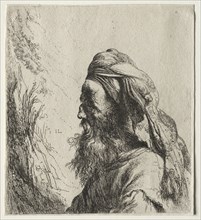 Head of an Oriental. Jan Lievens (Dutch, 1607-1674). Etching
