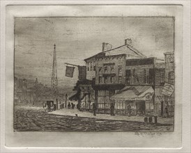 Eagle Street and Woodland Avenue, 1878. Otto H. Bacher (American, 1856-1909). Etching