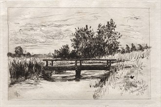 Bridge, Schleissheim, 1879. Otto H. Bacher (American, 1856-1909). Etching