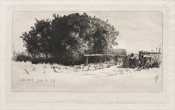 The Gate, Schleissheim, 1879. Otto H. Bacher (American, 1856-1909). Etching