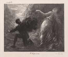 Manfred and Astarté, 1879. Henri Fantin-Latour (French, 1836-1904). Lithograph