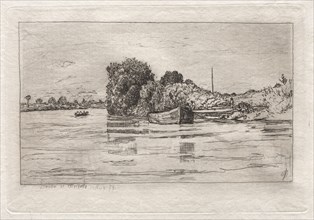 Danube at Walhalla, 1879. Otto H. Bacher (American, 1856-1909). Etching