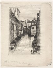 Canal in Venice, 1880. Otto H. Bacher (American, 1856-1909). Etching
