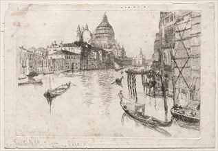 Entrance to Grand Canal, 1880. Otto H. Bacher (American, 1856-1909). Etching