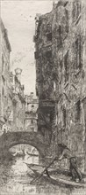 Ponte del Pistor, Venice, 1880. Otto H. Bacher (American, 1856-1909). Etching