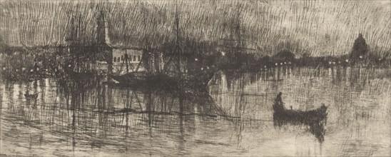 Rainy Night, Venice, 1880. Otto H. Bacher (American, 1856-1909). Etching