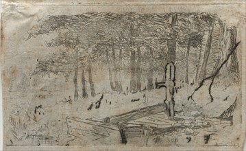Small Study of Trees, 19th-20th century. Otto H. Bacher (American, 1856-1909). Etching