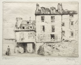 La rue Lacépède:  le cour de l'Aciereur  Cottens. Gustave Leheutre (French, 1861-1932). Etching