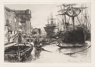 Venice, 1880. Otto H. Bacher (American, 1856-1909). Etching