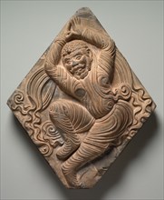 Architectural Brick with Dancer in Relief, before 870. China, Henan province, Anyang, Xiudingsi