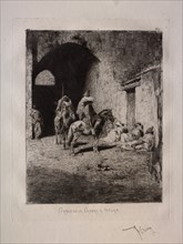 Garde de la Casbah a Tetuan. Mariano Fortuny y Carbó (Spanish, 1838-1874). Etching