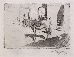 Cheval du Maroc. Mariano Fortuny y Carbó (Spanish, 1838-1874). Etching