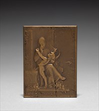 Medallion (obverse). Jules Dupré (French, 1811-1889). Bronze; overall: 6.4 x 4.8 cm (2 1/2 x 1 7/8
