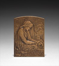 Medallion (obverse). Marie Alexandre Lucien Coudray (French, 1864-1932). Bronze; overall: 6.7 x 5.1