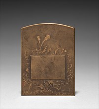 Medallion (reverse). Marie Alexandre Lucien Coudray (French, 1864-1932). Bronze; overall: 6.7 x 5.1