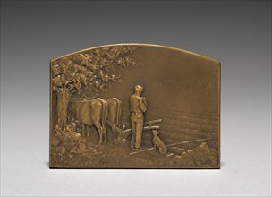Medallion. Jules Dupré (French, 1811-1889). Bronze; overall: 5.1 x 7 cm (2 x 2 3/4 in.).