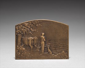 Medallion. Jules Dupré (French, 1811-1889). Bronze; overall: 5.1 x 7 cm (2 x 2 3/4 in.).