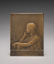 Medallion (obverse). Jules Dupré (French, 1811-1889). Bronze; overall: 6.4 x 5.1 cm (2 1/2 x 2 in.)