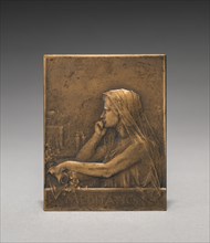 Medallion. Jules Dupré (French, 1811-1889). Bronze; overall: 6.4 x 5.1 cm (2 1/2 x 2 in.).