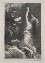Parsival, Act II:  Evocation of Kundry. Henri Fantin-Latour (French, 1836-1904). Lithograph