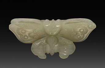 Butterfly Pendant, 1735-1795. China, Qing dynasty (1644-1911), Qianlong reign (1735-1795). Jade;