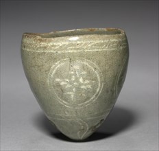 Cup with Inlaid Chrysanthemum Design, 1200s-1300s. Korea, Goryeo period (918-1392). Pottery;