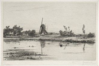 Le bord au Gein. Charles Nicolas Storm van 's-Gravesande (Dutch, 1841-1924). Etching