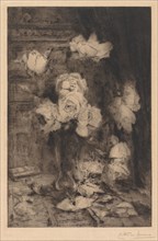 Study of Roses. Charles Nicolas Storm van 's-Gravesande (Dutch, 1841-1924). Etching