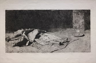 Kabyle mort. Mariano Fortuny y Carbó (Spanish, 1838-1874). Etching