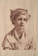 Jeune fille. Paul Rajon (French, 1842/43-1888). Lithograph