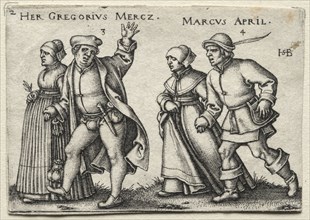 The Village Wedding:  Her Gregorius Mercz / Marcus April, 1546. Hans Sebald Beham (German,