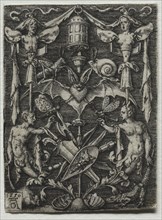 Ornament Design with a Bat in the Center, 1550. Heinrich Aldegrever (German, 1502-1555/61).