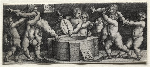 Eight Nude Children at a Well, 1539. Heinrich Aldegrever (German, 1502-1555/61). Engraving