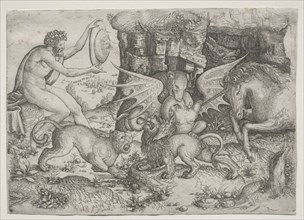 Allegorical Theme:  Combat of Animals, c. 1515-1520. Master of the Beheading of St. John the