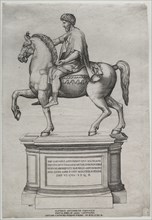 Equestrian Statue of Marcus Aurelius, 1548. Nicolas Beatrizet (French, 1515-after 1565). Engraving