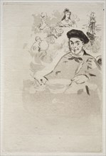 Frontispiece for an edition of Les Ballades by Theodore de Banville. Edouard Manet (French,