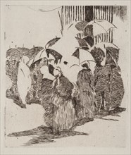 La queue davant la boucherie. Edouard Manet (French, 1832-1883). Etching