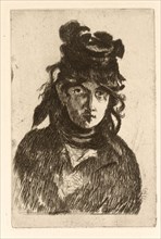 Portrait of Berthe Morisot. Edouard Manet (French, 1832-1883). Etching