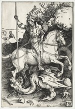 St. George Killing the Dragon, 1500s. Albrecht Dürer (German, 1471-1528). Woodcut; sheet: 21.1 x 14