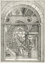 Life of the Virgin:  The Annunciation, 1504-1505. Albrecht Dürer (German, 1471-1528). Woodcut
