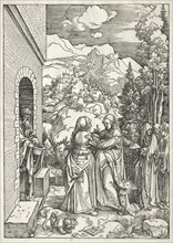 Life of the Virgin:  The Visitation, 1504-1505. Albrecht Dürer (German, 1471-1528). Woodcut
