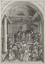 Life of the Virgin:  Christ Among the Doctors, 1504-1505. Albrecht Dürer (German, 1471-1528).