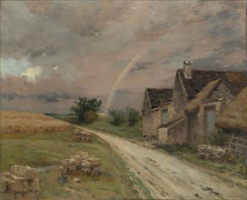 The Rainbow, Achères la Forêt, 1883. Jean-Charles Cazin (French, 1841-1901). Oil on fabric; framed: