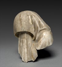 Head of a Mourner, 1400s. Spain, Poblet(?), 15th century. Marble; overall: 10.8 x 8.9 x 6.1 cm (4